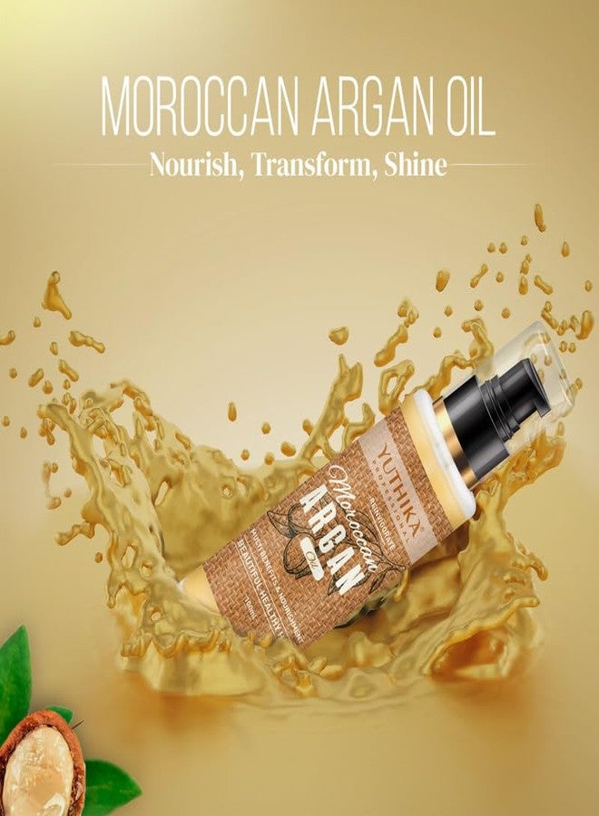 يوثيكا زيت الأرغان الاحترافي للشعر من يوثيكا، 100 مل، زيت أرغان مغربي للشعر للنساء والرجال، زيت مرطب ومقوي للشعر، يمنحه نعومة فائقة، مناسب لجميع أنواع الشعر. - Image 3