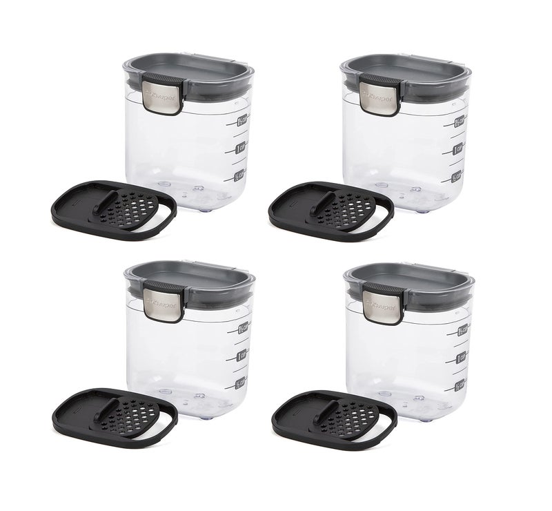 Progressive PKS-401 1.5 Cup Mini Prokeeper+ Airtight Silicone Seal Storage Container Great For Spices & Baking Acessories (4- Piece) - Image 1