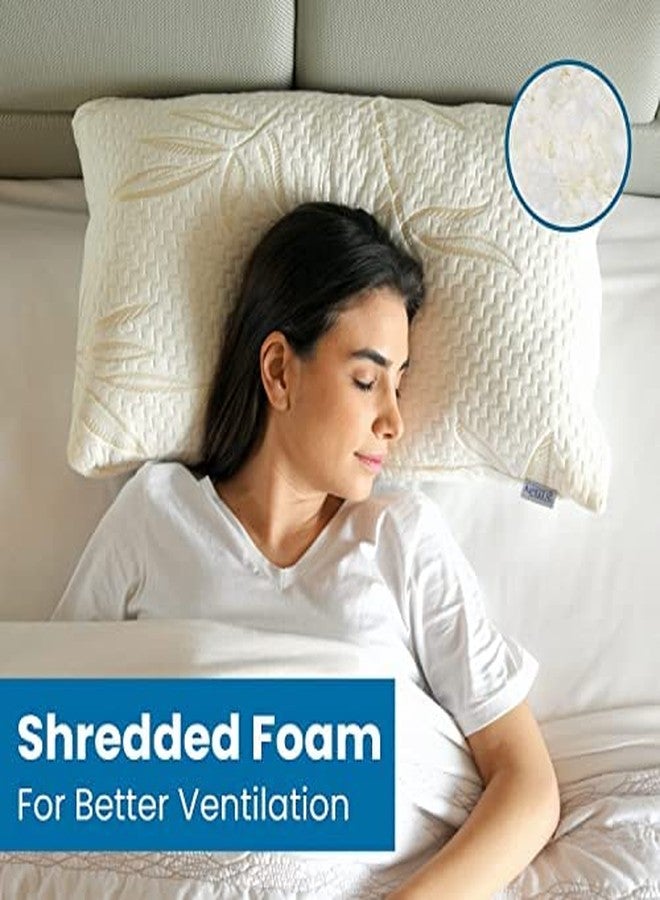 Sleepsia Cool Gel Orthopedic Memory Foam Pillows | Cervical Pillow for Neck & Shoulder Pain Relief - Bed Pillow for Sleeping, Ergonomic Support (Bamboo Memory Foam, King (35Lx20W)) - Image 4