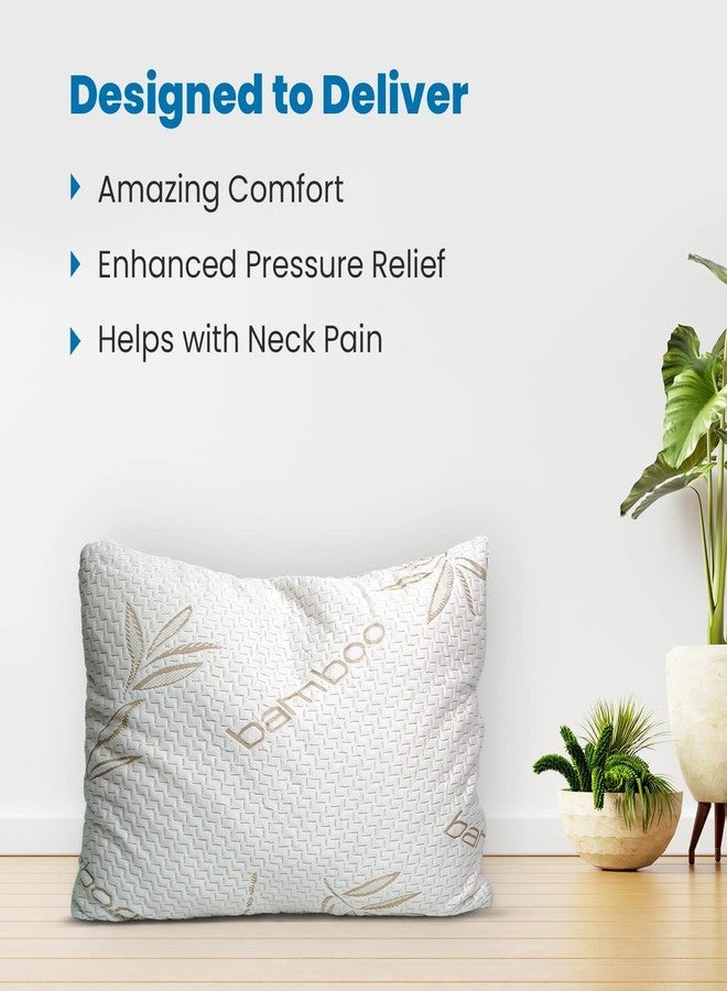 Sleepsia Cool Gel Orthopedic Memory Foam Pillows | Cervical Pillow for Neck & Shoulder Pain Relief - Bed Pillow for Sleeping, Ergonomic Support (Bamboo Memory Foam, King (35Lx20W)) - Image 5