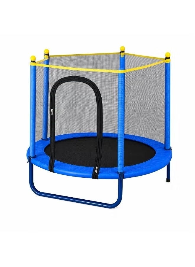 Toy Box Children's Trampoline with Enclosure Net, No-Gap Safe Design, 150x115cm - Image 1