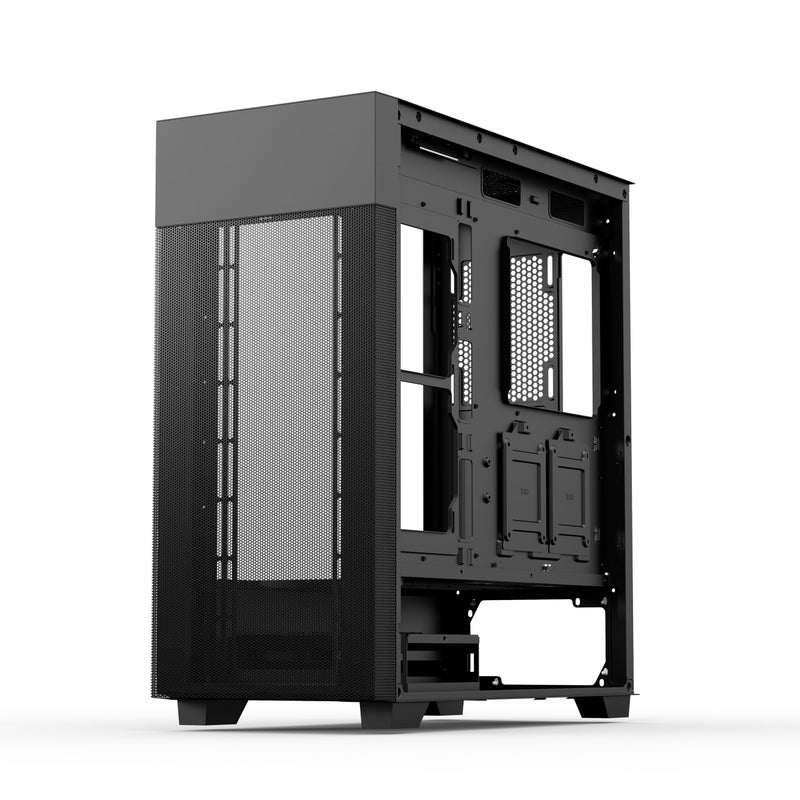 Rosewill FBM-X7 ATX Mid Tower Case - Hinged Tempered Glass Side Panel, High Airflow, 4X PWM ARGB Fans, Pre-Installed 650W 80+ Gold ATX 3.1 Power Supply - Black - Image 5