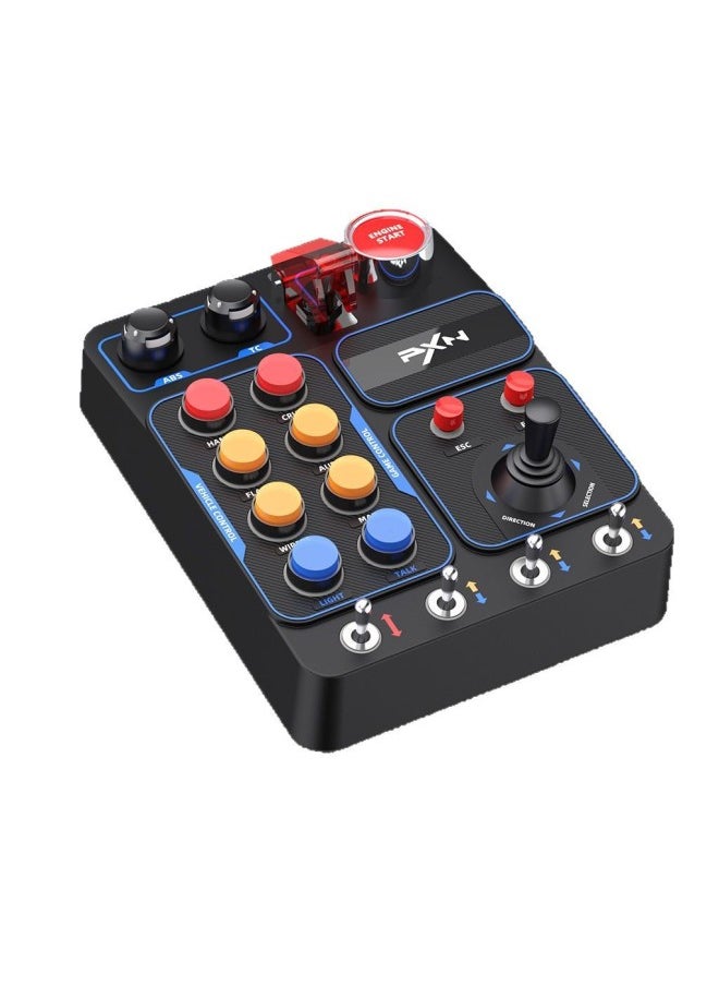 Generic Lestat CB1 Racing Simulator Central Control Box Multi-function Button RGB Light Special Effects European Truck Simulation-Product Color:Black  - Image 5