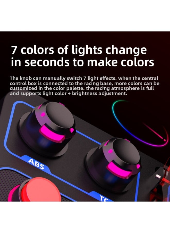 Generic Lestat CB1 Racing Simulator Central Control Box Multi-function Button RGB Light Special Effects European Truck Simulation-Product Color:Black  - Image 2