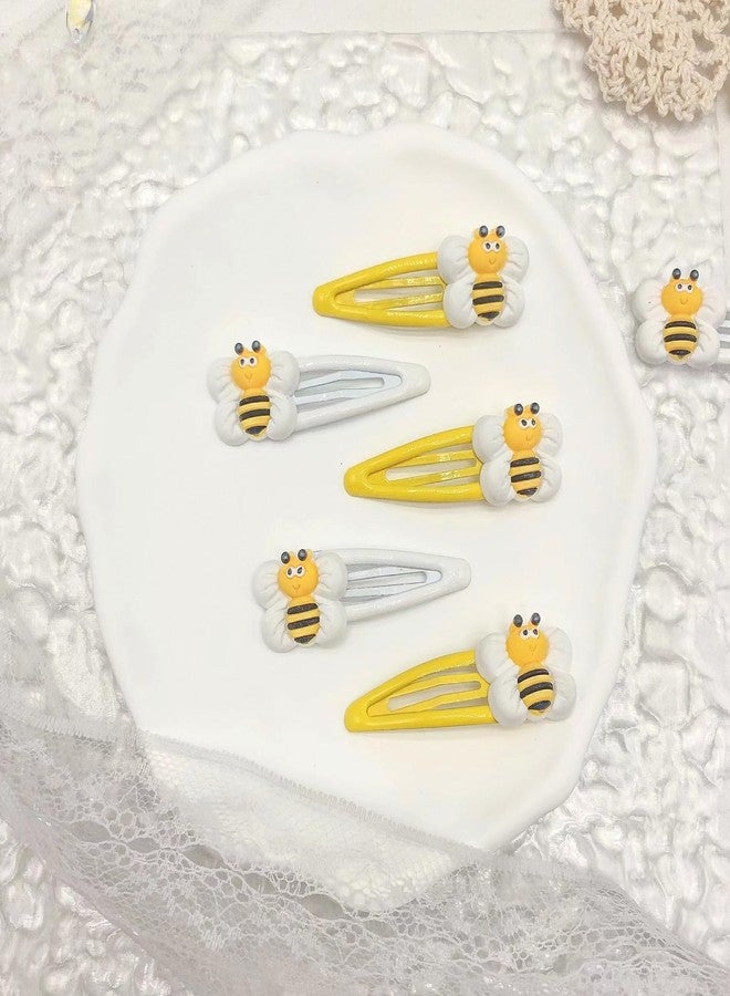BBTDIN Baby Girls Bee Hair Clip Honey Bee Bowknot Clips Yellow Baby Bee Hair Bow Pin BBG93 (Hair Pin-4 Pcs) - Image 3