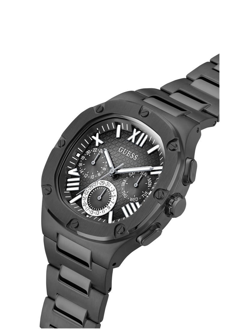 GUESS - Headline Black Dial Square Case Multi-Function Men Watch - GW0572G3 - Image 1