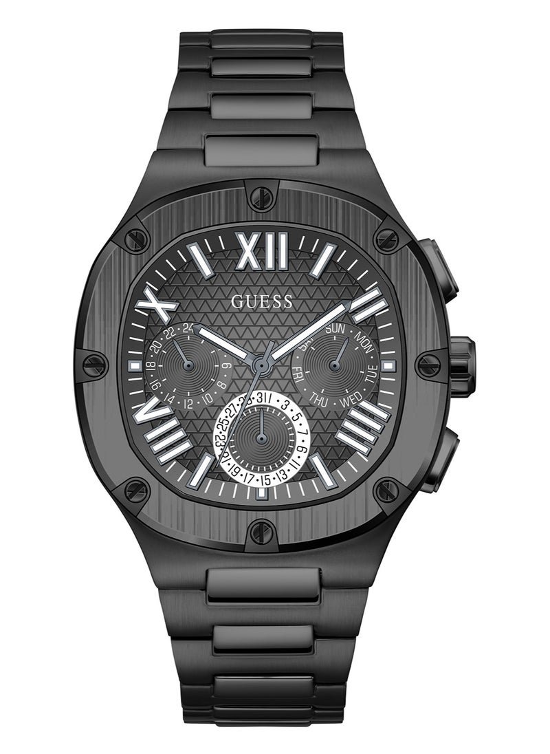GUESS - Headline Black Dial Square Case Multi-Function Men Watch - GW0572G3 - Image 1