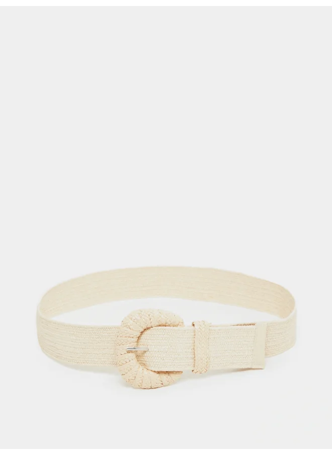 ستايلي Styli Beige Jute Solid Belt