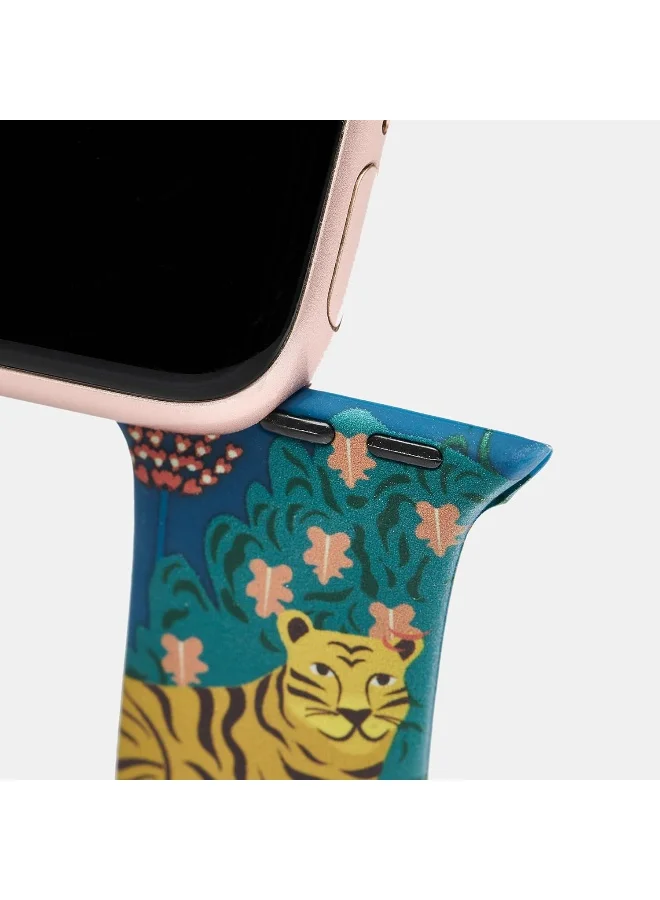 تشامباك سوار ساعة Chumbak Jungle متوافق مع ساعات Apple (38/40/41 مم) | حزام | سيليكون ووتش مطبوعة حزام ملون | إغلاق دبوس وثنية