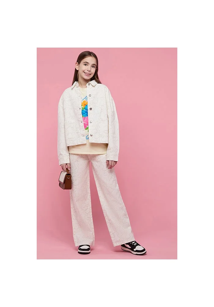 R&b Printed Jacket with Button Closure