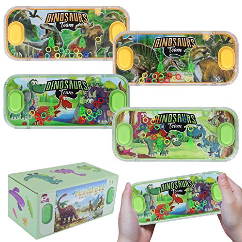 SevenQ Handheld Water Games 4 Packs Dinosaur Theme Water Toss Ring Game Aqua Toy Water Ring Game for Kids Stocking Stuffers - Image 1