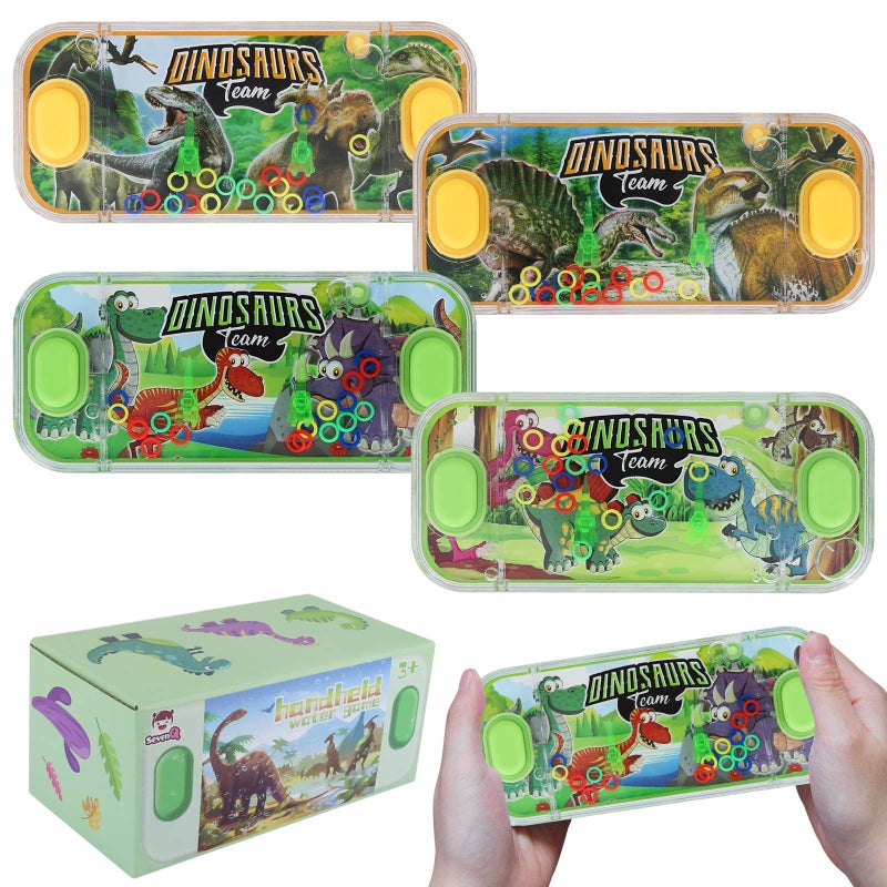 SevenQ Handheld Water Games 4 Packs Dinosaur Theme Water Toss Ring Game Aqua Toy Water Ring Game for Kids Stocking Stuffers - Image 2