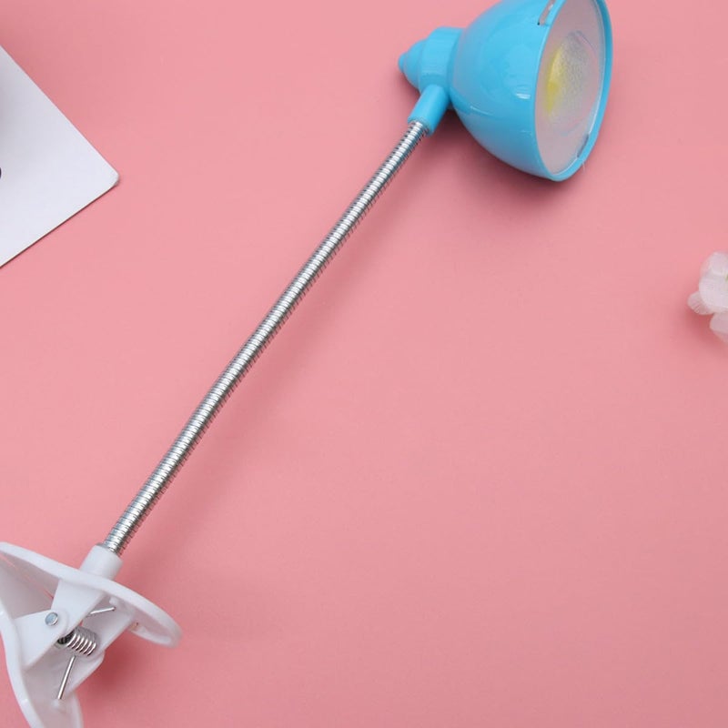 Flexible Neck Mini LED Clip Desk Lamp Eye Caring Reading Light Blue Yellow Color Modes - Image 3