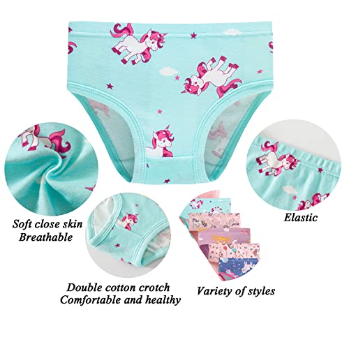 Boboking Little Girls' Undies Kids Soft 100% Cotton Panties Underwear (Pack of 6) 5-6yrs Pink - Image 2