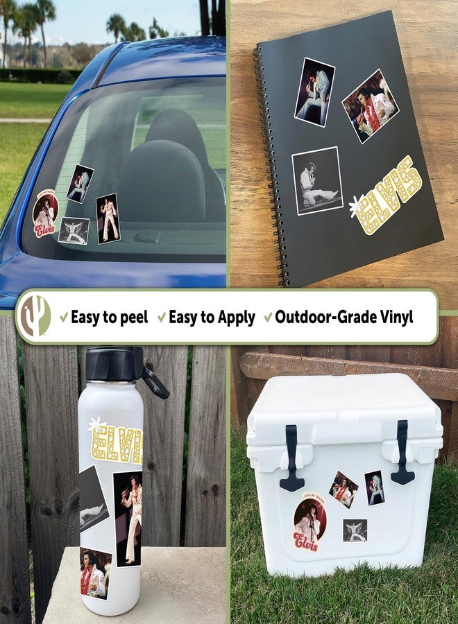 Desert Cactus Elvis Presley Stickers Sheet Vinyl Decal Crew Laptop Water Bottle Car Scrapbook Sheet (Type 2) (Version 4) - Image 3
