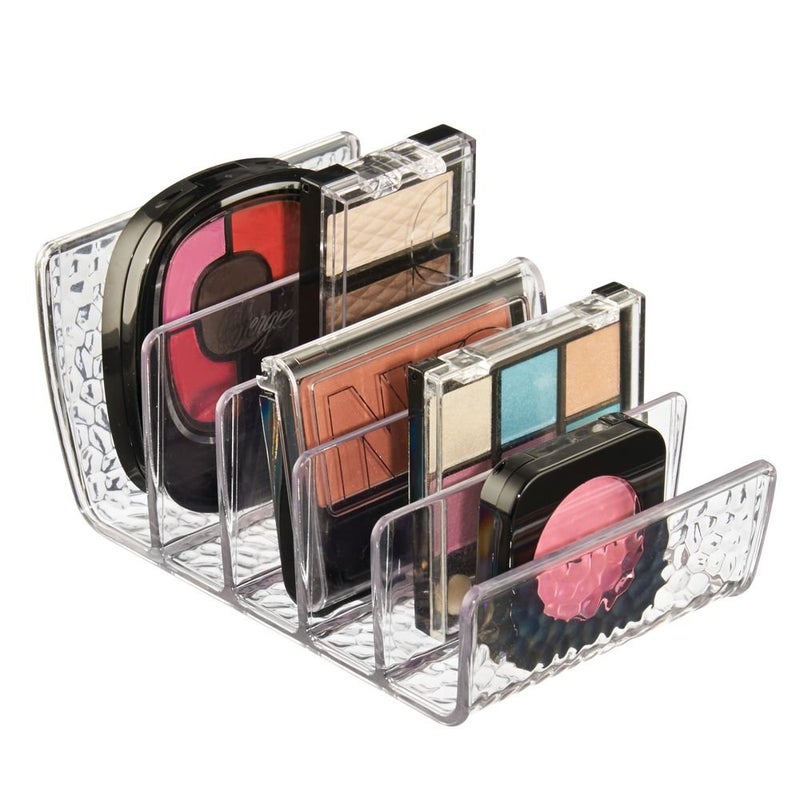 InterDesign iDesign Rain Vertical Textured Plastic Palette Organizer for Storage of Cosmetics, Makeup, and Accessories on Vanity, Countertop, or Cabinet, 9.25" x 3.86" x 3.20" - Image 4