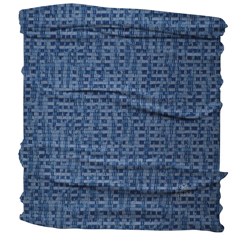 Karma Blue Basket Weave Headband for Women - Medium - Fabric Headband and Stretchy Hair Scarf - Blue - Image 2