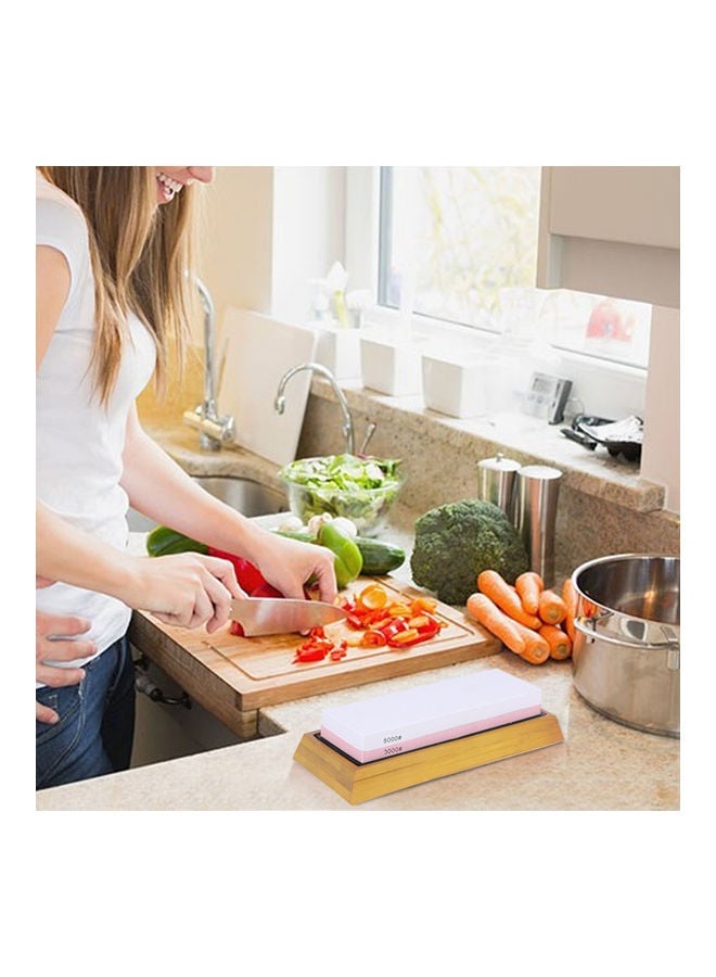 NIBEMINENT 1000/6000 Grit Double-Sided Sharpening Stone Multicolour 24.00 X 6.50 9.50cm - Image 2