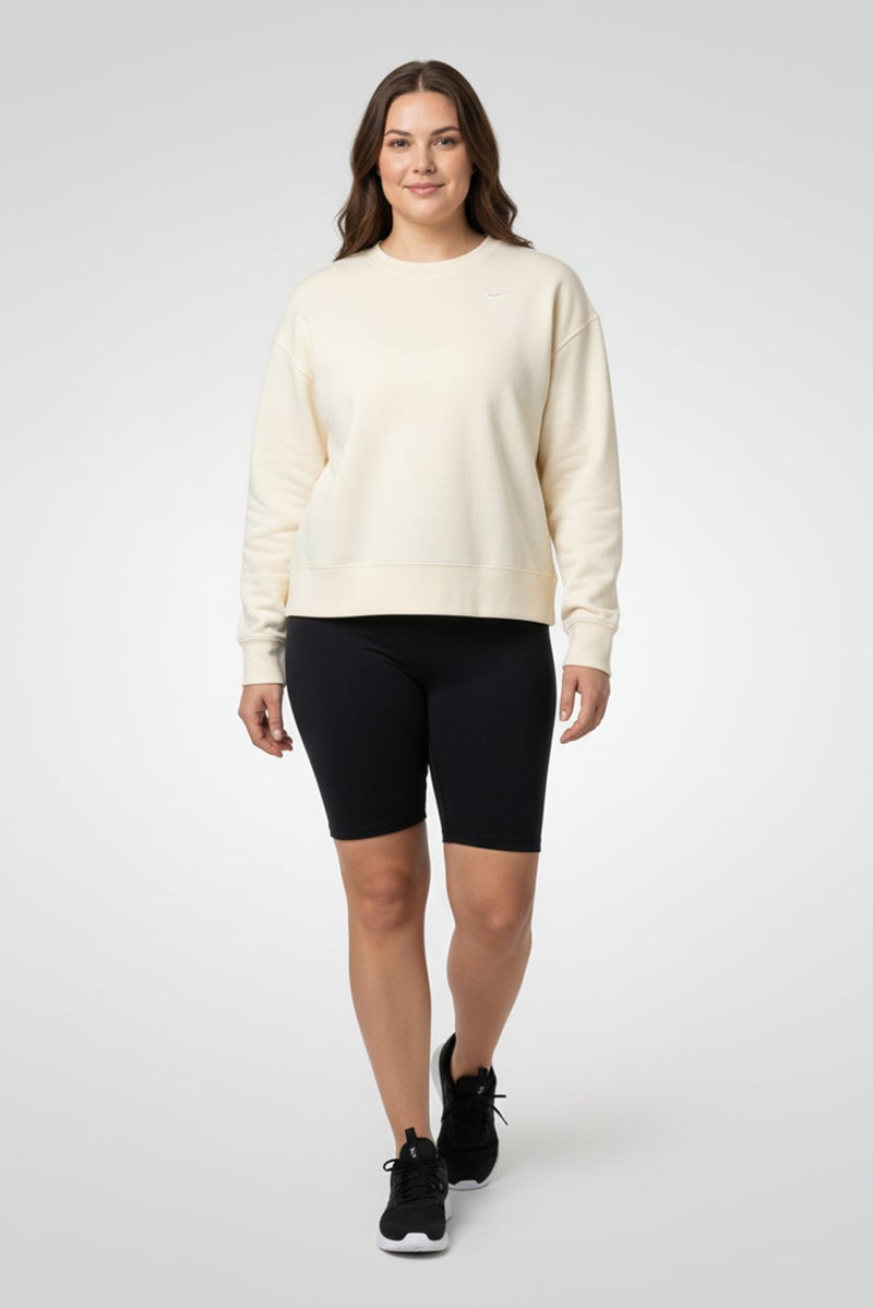 Nike Women Plus Size Long Sleeve Outdoor Sweatshirt, Cream - Image 1