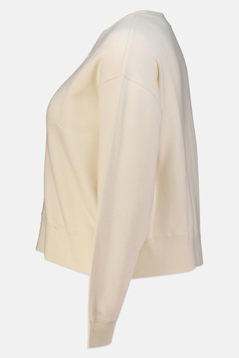 Nike Women Plus Size Long Sleeve Outdoor Sweatshirt, Cream - Image 2