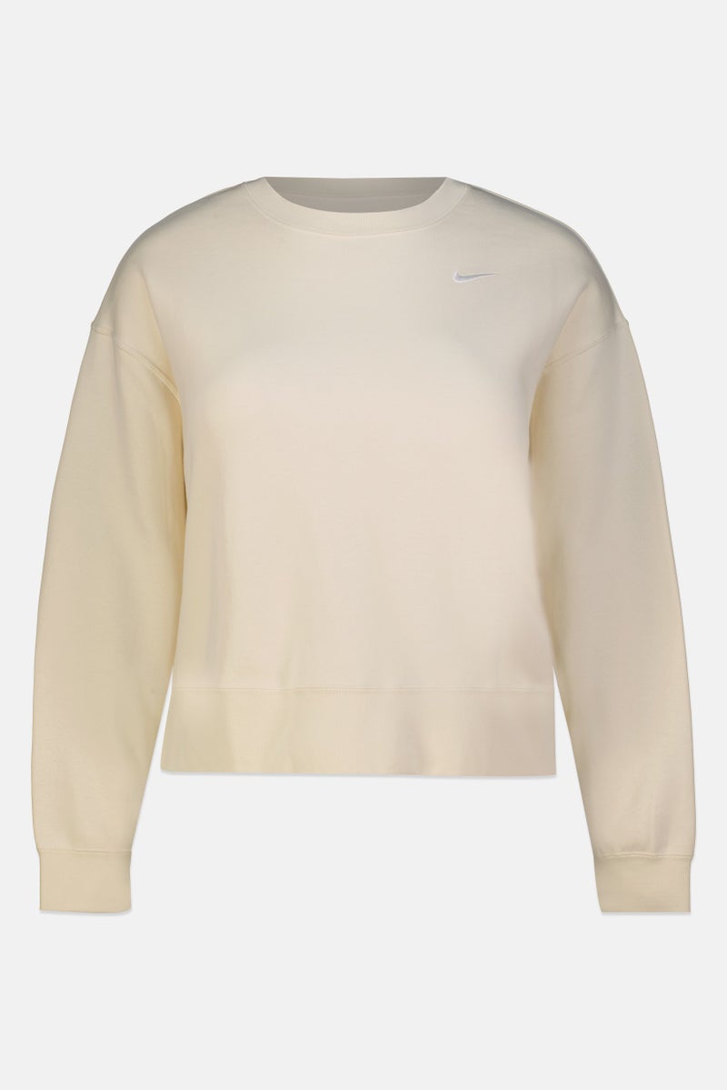 Nike Women Plus Size Long Sleeve Outdoor Sweatshirt, Cream - Image 4