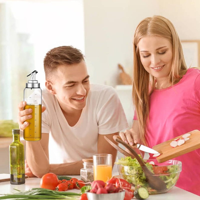 Drumil Oil Bottle Glass Oil Dispenser Bottle For Kitchen (Oil 500ml - 1Pcs) - Image 4
