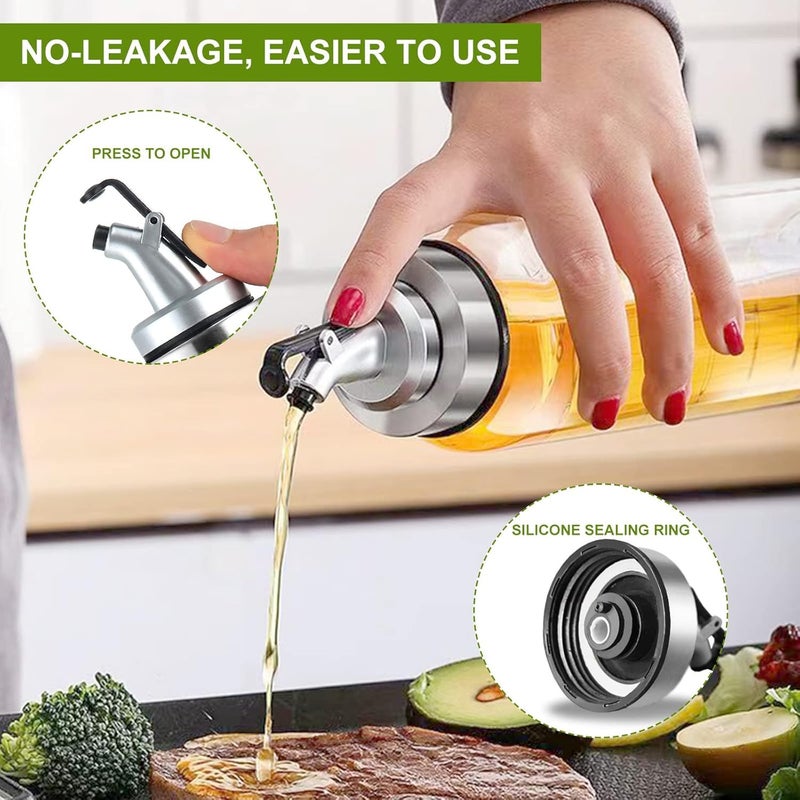Drumil Oil Bottle Glass Oil Dispenser Bottle For Kitchen (Oil 500ml - 1Pcs) - Image 2