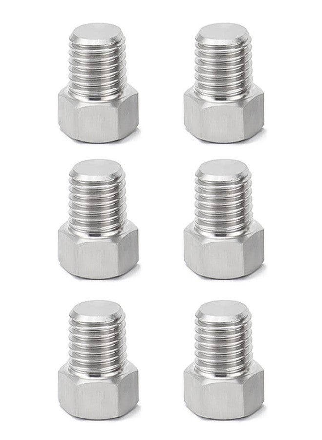 Feelers 1/4" NPT Male Outer Hex Head Thread Plug Pipe Fitting, 304 Stainless Steel Oil Drain Plug Fitting (Pack of 6) - Image 1