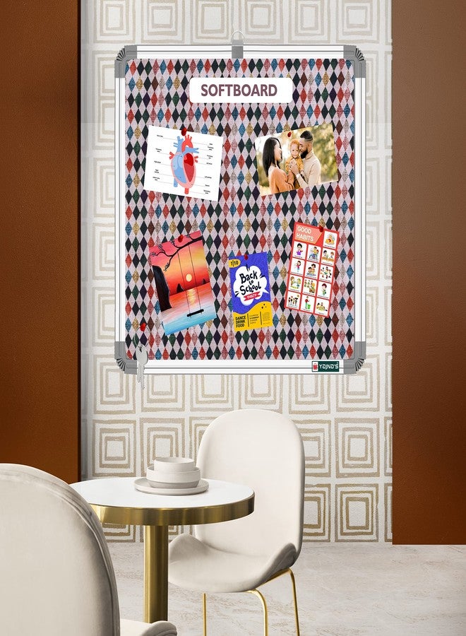 YAJNAS® 11x11 inch Premium Material Diamond Dews Designed Notice Board/Soft Board/Bulletin Board/Pin-up Display Board for Study Room, Office, School & Home Use - Image 4