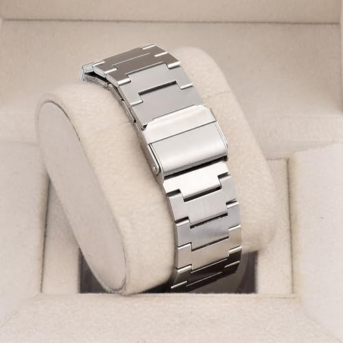 SWADESI STUFF Stainless Steel Date Display Mens Wrist Analogue Watch (Blue), Dial-Color:Multicolour, Band Color:Silver (Blue) - Image 5