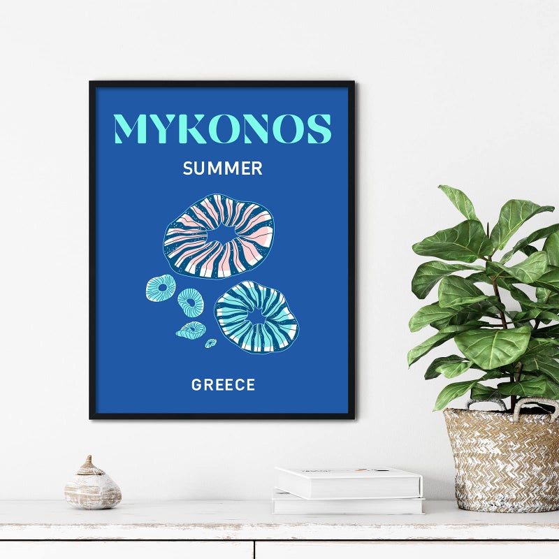 وولاين Whaline 9pcs Preppy Travel Wall Art يطبع ملون ملصق تجريدي جمالي ديكور ملصق الحد الأدنى من ملصقات غرفة نوم الفتيات في سن المراهقة (8x10 في 8x10) - Image 4