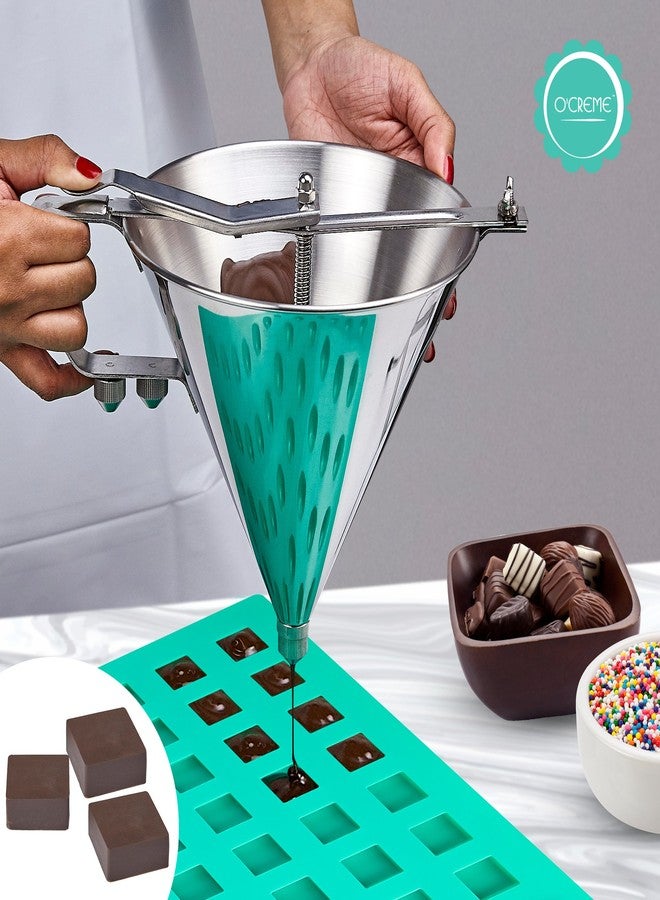 O'Creme Square Mini Brownie Chocolate and Candy Silicone Mold (24x24mm x 10mm high) - Image 2