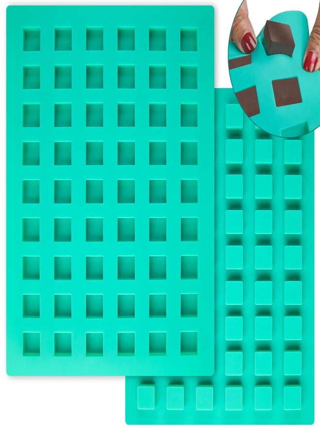 O'Creme Square Mini Brownie Chocolate and Candy Silicone Mold (24x24mm x 10mm high) - Image 1