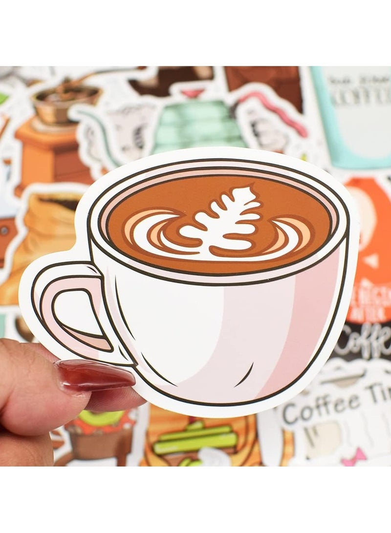 Coffee Stickers, Coffee Cup Stickers, Interesting Water Bottles, Coffee Stickers, Scrapbooks, Laptops, Books, Waterproof (50 Pieces) - Image 5