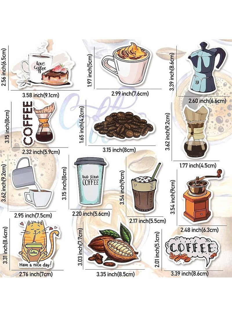 Coffee Stickers, Coffee Cup Stickers, Interesting Water Bottles, Coffee Stickers, Scrapbooks, Laptops, Books, Waterproof (50 Pieces) - Image 3
