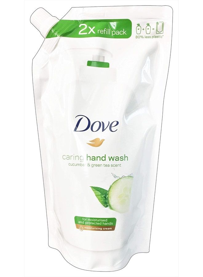 Dove عبوة إعادة تعبئة غسول اليدين السائل جو فريش تاتش برائحة الخيار والشاي الأخضر 500 مل من دوف 46 - Image 1