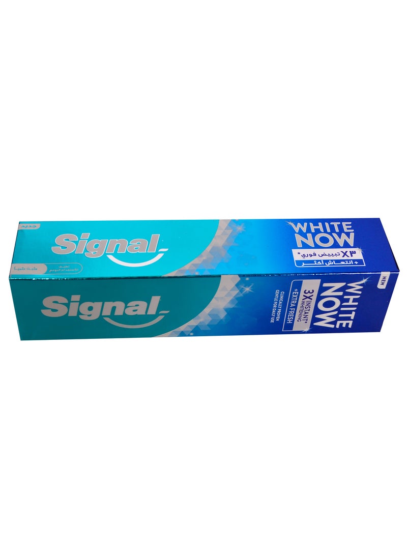 Signal Signal White Now, Extra Fresh, 3X Instant Whitening and Fresh Breath Toothpaste – 75ml 