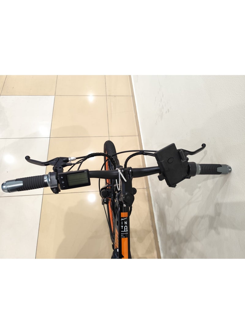 دراجة كهربائية Winner Sky بمحرك 500 واط، بطارية 48v فولت13ah أمبير – مدى 35 إلى 40 كم – ناقل حركة وتبديل يدوي للدواسات – صندوق تخزين – دراجة هجينة للمدينة والجبال - Image 5