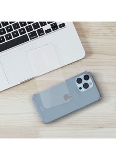 Zaboon Clear Drop Case & Tempered Glass-Bundle Compatible With - iPhone 13 Pro Max /Reinforced Corners/Shock-Absorption Flexible Case/Ultra-clear High Definition Tempered Glass Clear  - Image 2