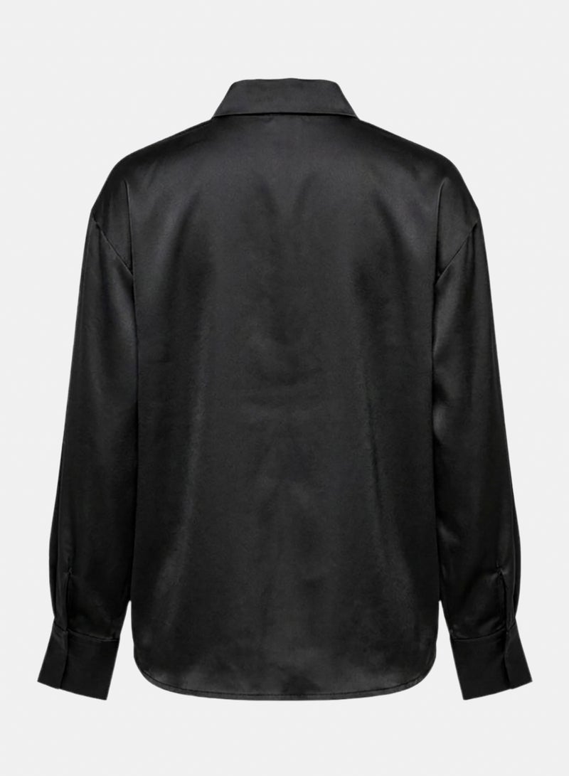 Carina Button-Down Satin Shirt - Image 3