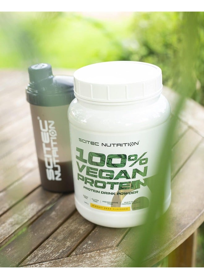 سيتيك نيوتريشن 'Scitec Nutrition 100% بروتين نباتي، مسحوق مشروب البروتين النباتي المنكه مع فيتامين ب12 والمحليات، خالي من السكر والغلوتين، 1 كجم، شوكولاتة - Image 3