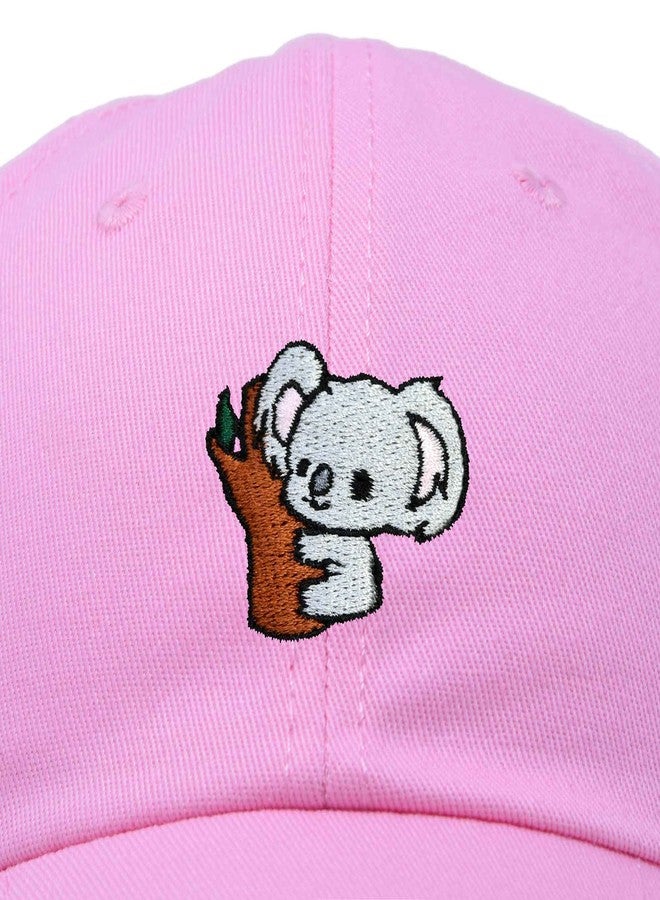 DALIX Cute Koala Kids Hat Girls Baseball Cap in Light Pink - Image 2