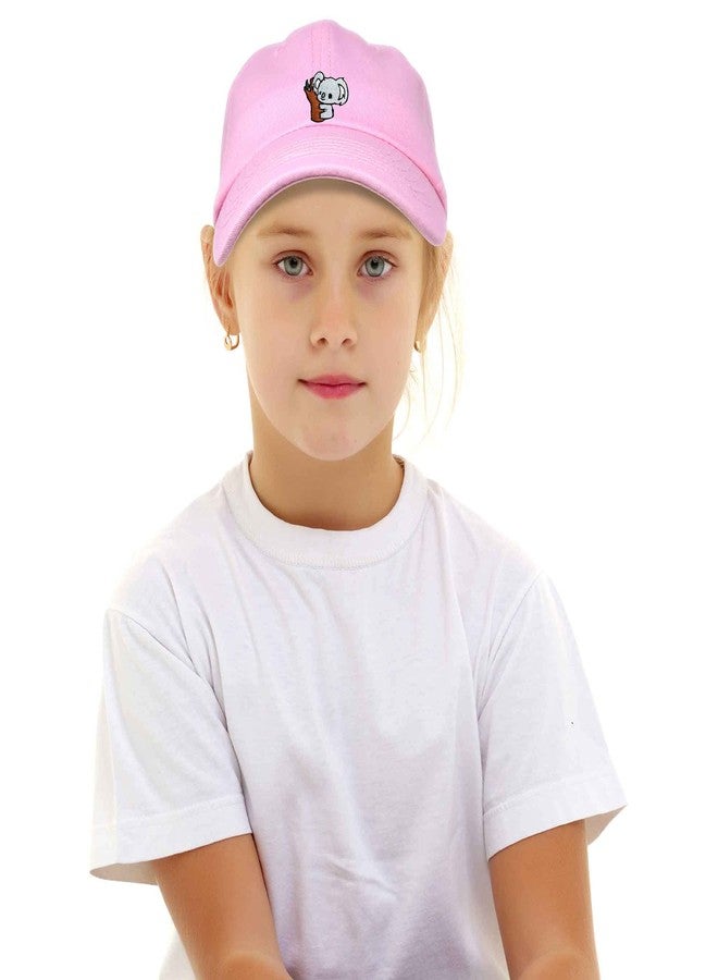 DALIX Cute Koala Kids Hat Girls Baseball Cap in Light Pink - Image 5