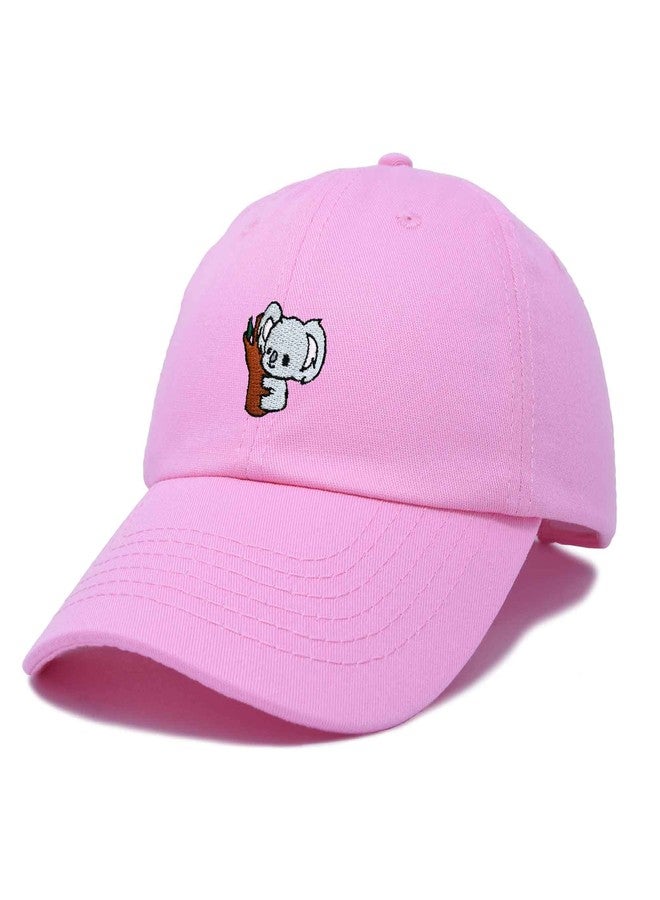 DALIX Cute Koala Kids Hat Girls Baseball Cap in Light Pink - Image 4