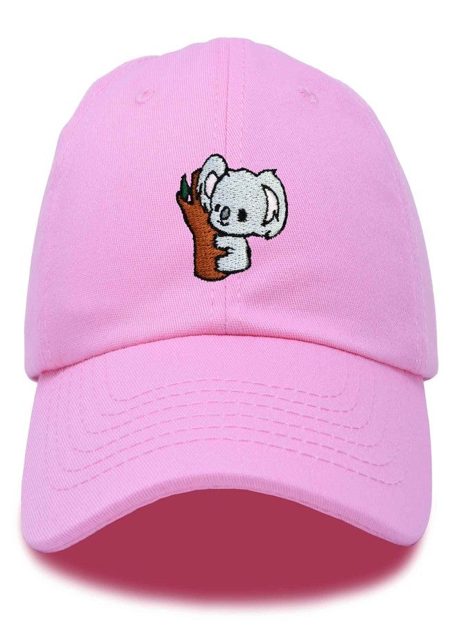 DALIX Cute Koala Kids Hat Girls Baseball Cap in Light Pink - Image 1