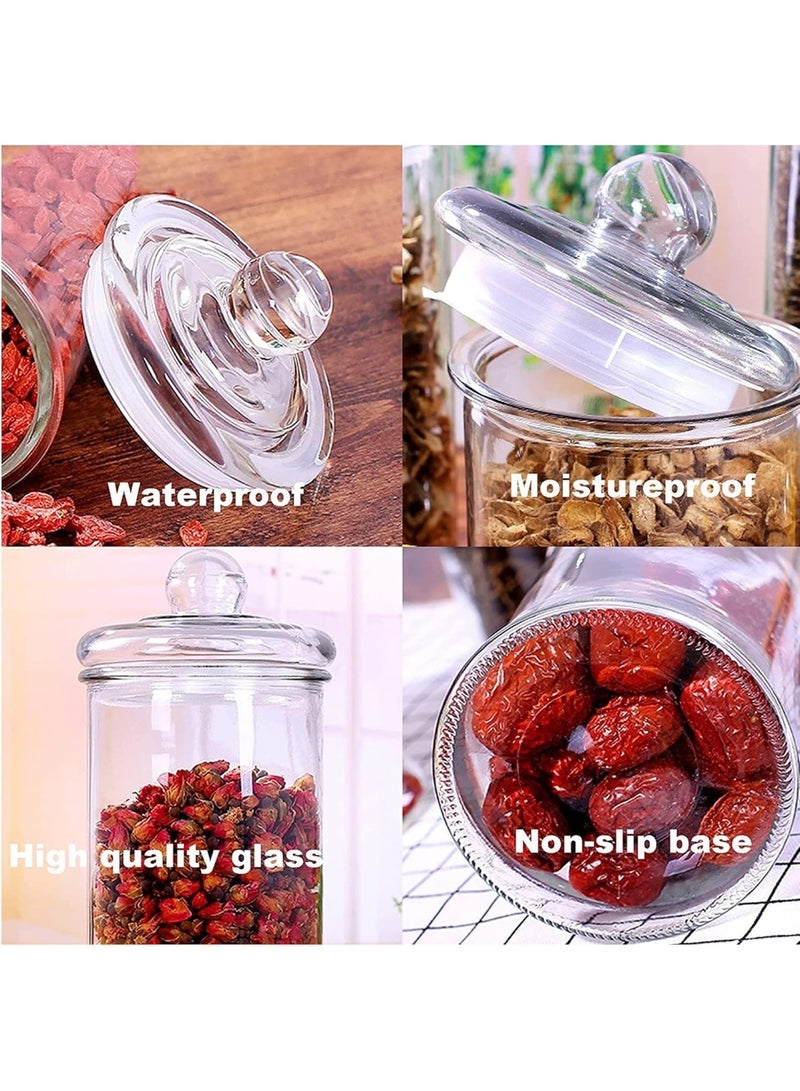 Dunekart Glass Storage Jar 750ml | Airtight, Moisture-Proof Food Containers with Lid | Kitchen Storage Jar Set for Snacks, Spices & Dry Fruits | 4pcs - Image 3