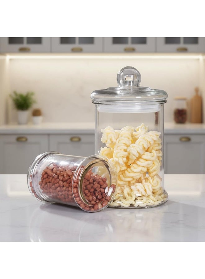 Dunekart Glass Storage Jar 750ml | Airtight, Moisture-Proof Food Containers with Lid | Kitchen Storage Jar Set for Snacks, Spices & Dry Fruits | 4pcs - Image 4