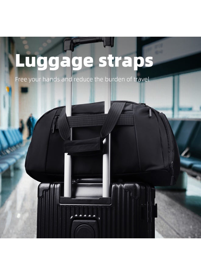 مارك رايدن حقيبة سفر مارك رايدن - للرجال - حقيبة جيم  لتر مع جيب حذاء وحزام قابل للإزالة وقماش أكسفورد مقاوم للماء - Image 5