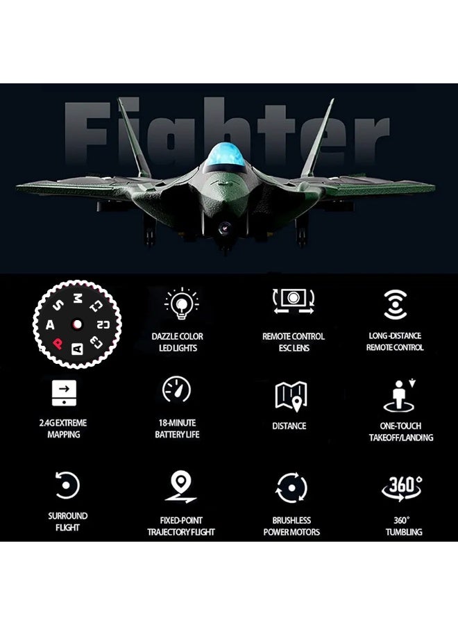 RC Remote Control Airplanes, 2.4G Mini Drone with High Powerful Motors and LED light for Kids and Beginner | Radio Control | RC Plane Max 54 mins Flight Time | Quadcopter With One-click Take-off/Landing | One-click Flips/Circle | Headless Mode - Image 2