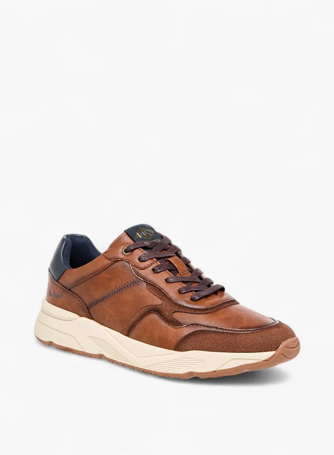 لي كوبر Men's Panelled Lace-Up Sneakers